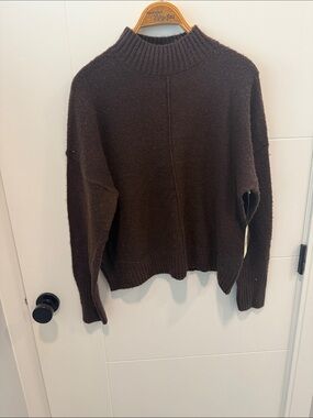 Max Studio Chocolate Brown Mock Neck Sweater size medium NWT